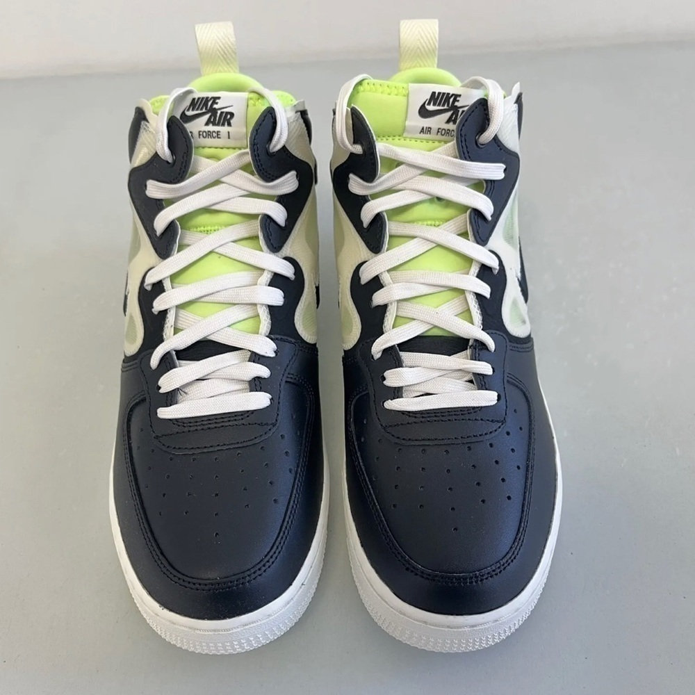 Nike Air Force 1 Mid React Sail Black Ghost Green Men's Size 9.5 - Picture 5 of 11